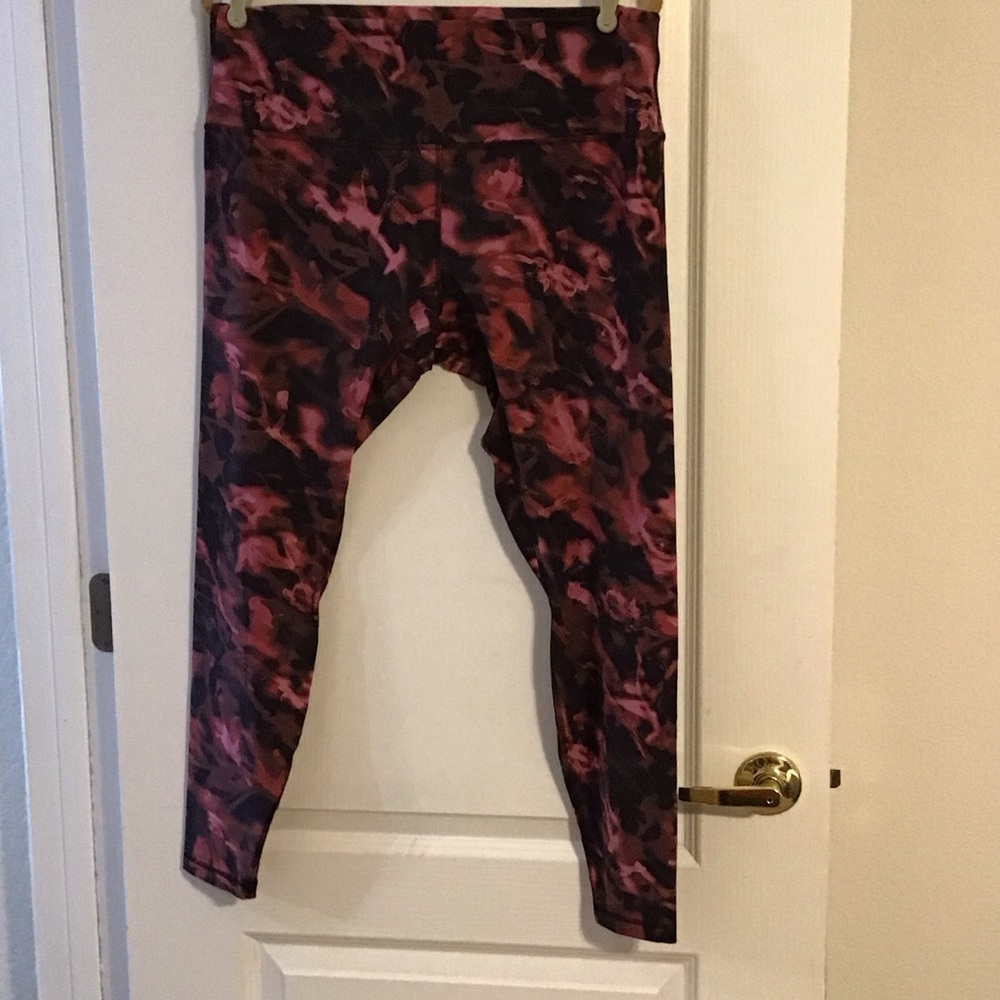 Lululemon Align Pink and Black Camouflage Leggings NWOT Size 18